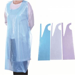 [Hot Item] Disposable PE Milky White Unisex Lightweight Apron Polythene White