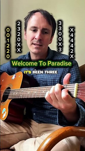 “Welcome To Paradise” (Acoustic Guitar Tab (Verse) - Green Day