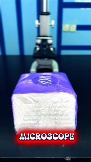 Tissue Under Microscope: Bacteria & Dust Mites! #shorts #Tissue #Microscope #Science #Hygiene #USA