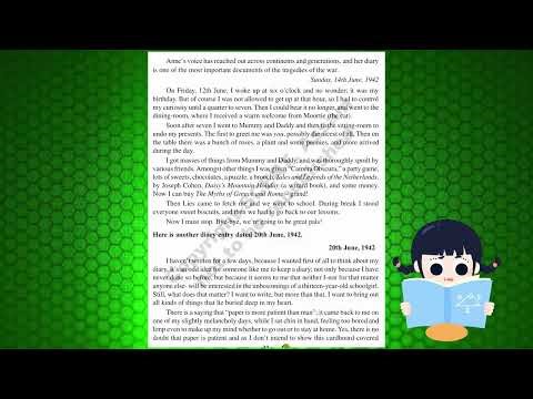 From the Diary of Anne Frank: Class: VII: 2nd page