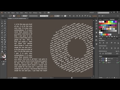 How to Fill Letter Shapes with Link Threaded Text in Adobe Illustrator