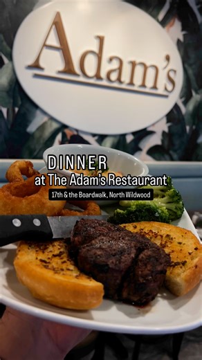 Enjoy a family dinner on the Boardwalk at The Adam's Restaurant in North Wildwood! Open at 4pm tonight! 💯 www.theadamsrestaurant.com | BEST of the Wildwoods