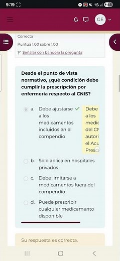 evaluacion final del curso: compendio nacional de insumos y modalidades de prescripcion