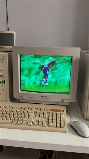 Retro Computer on Instagram: "The FIFA 98 intro is legendary — opening with Blur’s “Song 2”, it mixes street football, cheering fans, and match clips, perfectly capturing the World Cup spirit. Energetic and iconic, it’s still remembered as the most unforgettable FIFA intro. ⚽🔥 #retrocomputer #retrogame #90s #2000s"
