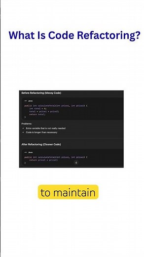 What Is Code Refactoring? #businessanalyst #softwaredevelopment