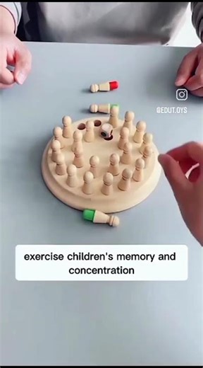 Wooden Memory Chess Game