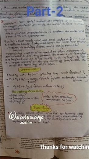 👍Part-2 chemical reaction and equations 👍👍#chemistry #short notes#class X# cbse#