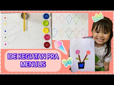 KEGIATAN PRA MENULIS ANAK 3 TAHUN SEBELUM MASUK TK | MONTESSORI | PERMAINAN EDUKASI
