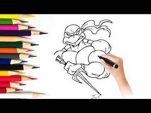 How to Draw Teenage Mutant Ninja Turtles | Easy Drawing for Kids | Part 1
