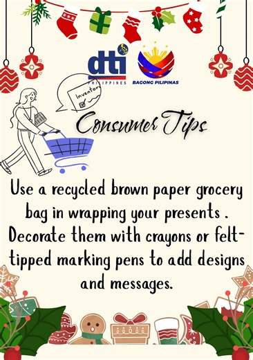 This season calls for being a MORE VIGILANT consumer! Here's a consumer tip anchored on one of the 8 Basic Consumer rights: 𝓡𝓲𝓰𝓱𝓽 𝓽𝓸 𝓪 𝓗𝓮𝓪𝓵𝓽𝓱𝔂 𝓔𝓷𝓿𝓲𝓻𝓸𝓷𝓶𝓮𝓷𝓽. 💚 #ConsumerRights #iamDTIph | DTI - Catanduanes