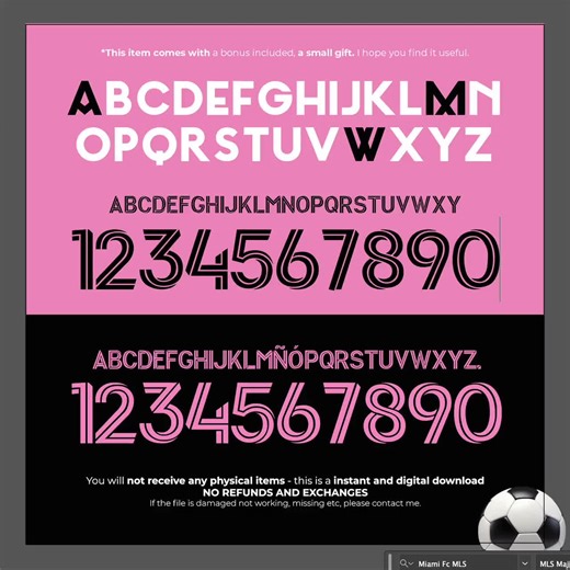 Inter Miami FONT JERSEY | [ai, Svg, Pdf, Otf & Ttf] - Etsy