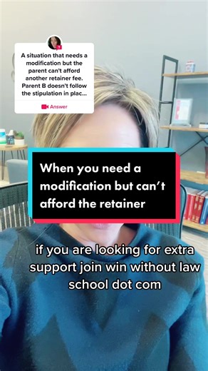 #answer to @Kat what can you do when you need a #modification and can’t afford a #retainer for an #attorney
