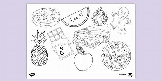 Printable Food Colouring Page