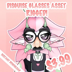 HQ Funny Disguise Glasses Mustache Asset, Vtuber Accessory, Rigged Vtuber Face Item Ready to Use, Vtuber Funny Asset, Cute Vtuber Asset - Etsy Canada