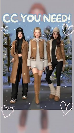 Sims 4 CC YOU NEED ❄️ Shearling Collection II by LuxySims | Cozy Winter Fashion