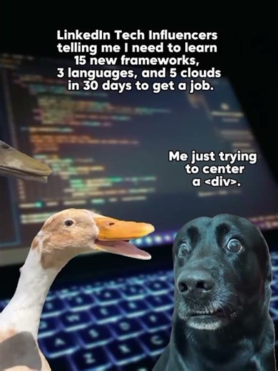 Me vs. The 15 Frameworks they want me to learn 🤡 #shorts #techhumor #tech #programming