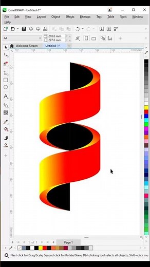 Create Spiral Shape Vector in CorelDRAW #Shorts | Quick CorelDRAW Tip #coreldraw #graphicdesign