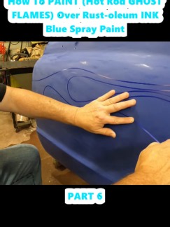 How To PAINT (Hot Rod GHOST FLAMES) Over Rust-oleum INK Blue Spray Paint (6)