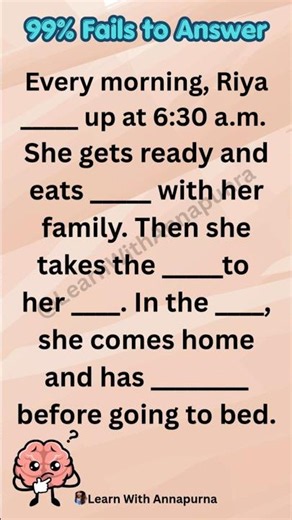 🛑 STOP! Can You Complete This English Paragraph Without Mistakes?