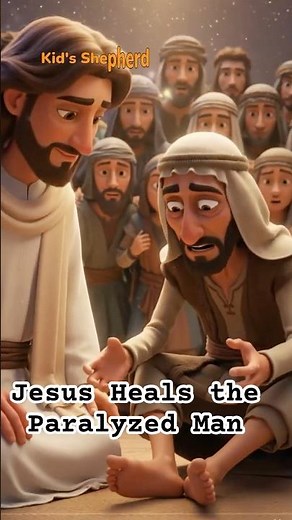 Jesus Heals the Paralyzed Man & Forgives His Sins ❤️ #jesuschrist #biblestoriesforkids