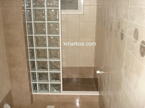 Καμπίνα μπάνιου με Διαχωριστικό από Υαλότουβλα