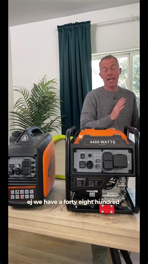 (Ships Within 24H) Efurden 4400 Watts Off-Grid Portable Generator Outdoor Power Equipment, Open Frame Inverter Generator with ECO Mode, Gas Powered, Quiet Operation, Emergency Home Backup, RV Ready