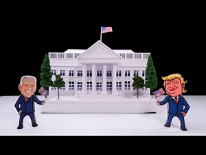 DIY Making The White House Building with Donald Trump and Joe Biden 2021