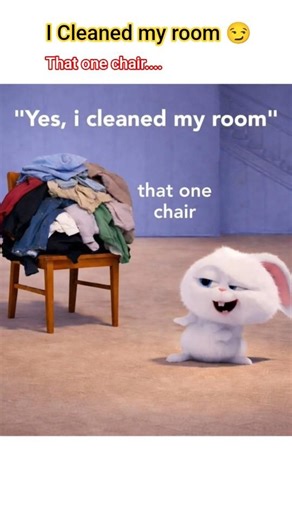 Yes, I Cleaned My Room… That One Chair 🤣 | Relatable Room Cleaning Meme #Shorts