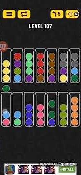 Ball Sort Puzzle Level 107 Walkthrough