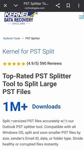 Fix the "PST file is full" error instantly! (Kernel PST Split) #pstfile #outlook