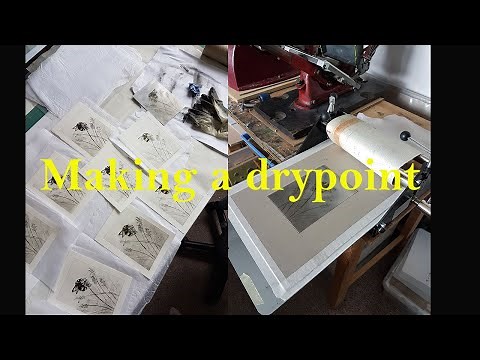 Drypoint process, how I make a drypoint print. Also called etchings