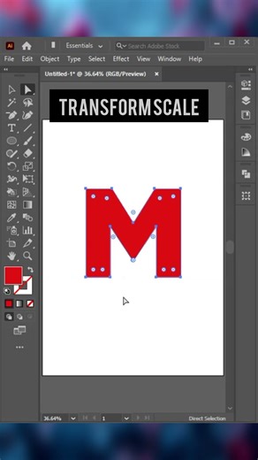 ⚡ Master the Transform Scale Tool in Illustrator — Quick Trick! #shorts #viral #illustrator