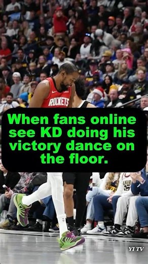 When fans online see KD doing his victory dance on the floor | #houstonrockets #nba #kevindurant