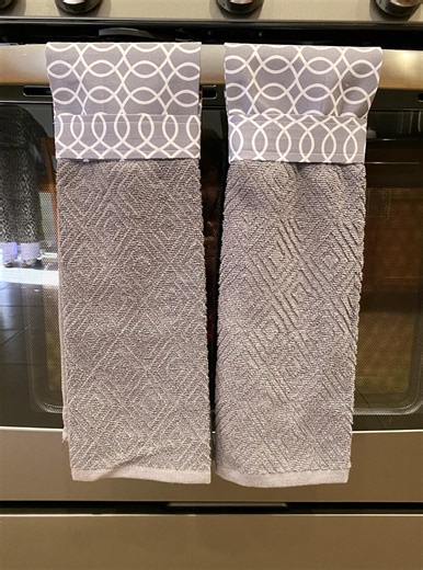 Pair of Hanging Kitchen Towels, Oven Door Towel, Decorative Towel. No Snaps or Buttons - Etsy