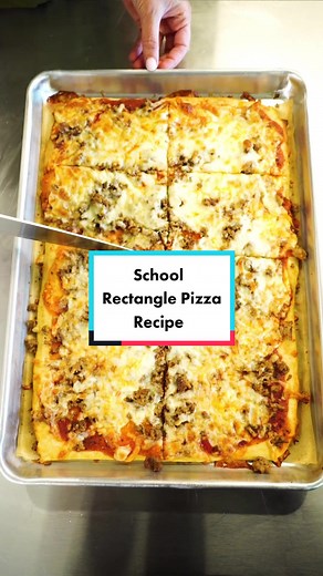 Delicious School Cafeteria Rectangle Pizza Recipe