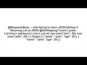 Return JSON in Spring Boot | @RestController Explained