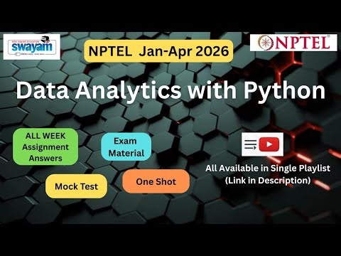 NPTEL Data Analytics with Pythons 2026 | All Weeks Assignment Answers | Exam Material