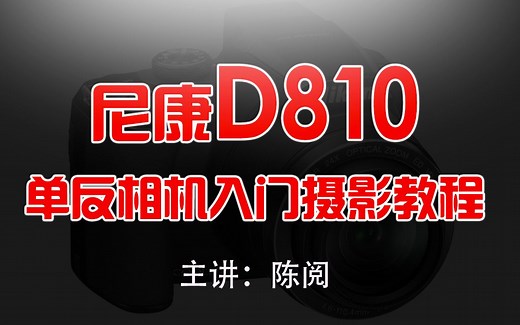 尼康D810单反相机入门摄影教程_摄影技巧_拍照技巧_陈阅_尼康相机