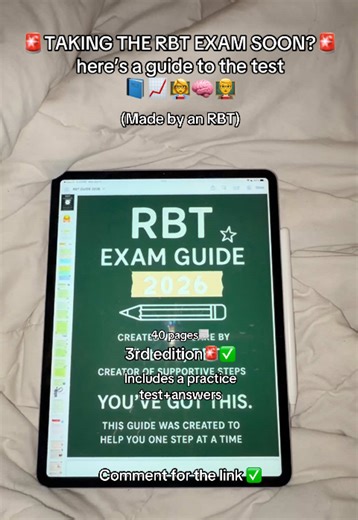 Studying for the RBT exam doesn’t have to feel overwhelming 📘✨ This guide breaks everything down in a clear, simple way so you can study with confidence and feel prepared on test day 🧠💪 Link in bio 🤍 📘🧠✨✅💙 #RBTExam #RBTStudy #RBTTok #ABATok #ABATherapy