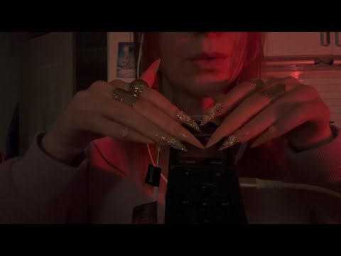ASMR with the tascam🩵 Whispers, 💍 sounds, hand movements, tapping & scratching on the mic
