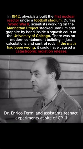 The first nuclear reactor was under a football field #history #wwii #physics