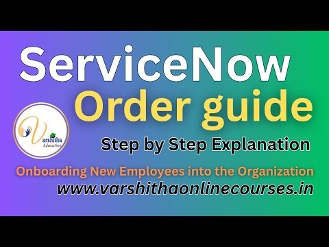 ServiceNow Order Guide| Employee On - Boarding Example