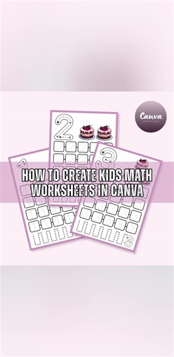 How to create kids math worksheets in canva #canvahack #etsyseller #colouringbook #kidsworksheets #momlife