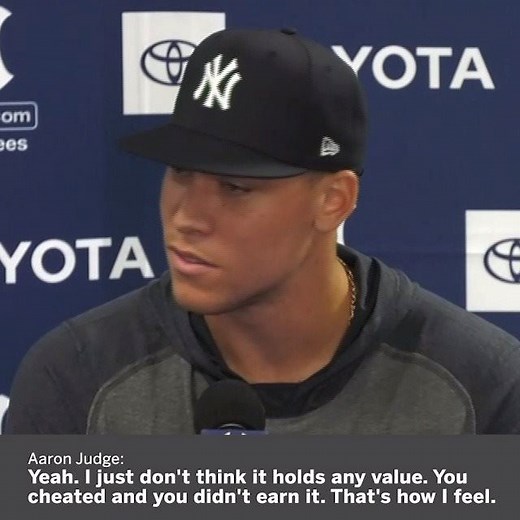 526K views · 6K reactions | "You cheated and you didn't earn it." Aaron Judge said the Houston Astros should be stripped of their 2017 World Series title because it doesn't "hold any value." | ESPN | Facebook