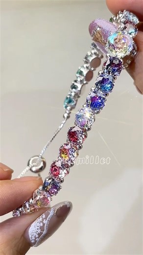 Two-Tone CZ Tennis Bracelet 💖 So Sparkly & Easy to Make! #diy #handmade #tutorial #bracelet #beads