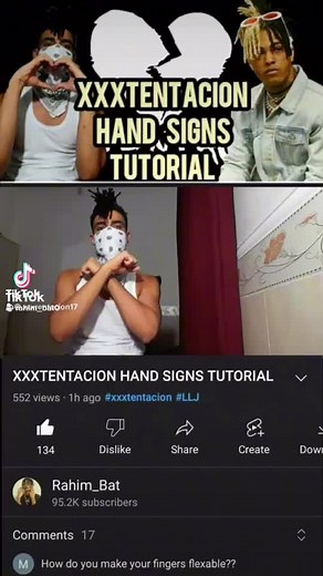 XXXTENTACION Hand Signs TUTORIAL on his YouTube channel (link in profile) Let’s gooo @BAT
