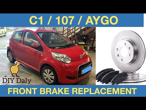 How to replace front brake discs and pads on Citroen C1 / Peugeot 107 / Toyota Aygo