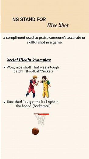 NS Meaning in English | What Does “NS” Mean? | Nice Shot Explained