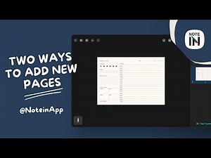 Learn to Notein: Two Ways to Add New Pages