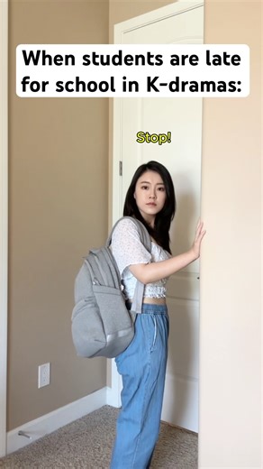 When students are late for school in k-dramas #kdrama #koreandrama #kdramaedit